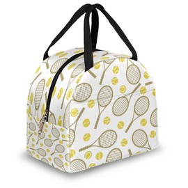 Tennis Insulated Lunch Bag for Women Men Reusable Lunch Box Bag Small Leakproof Cooler Tote for Adult Work Picnic Camping Beach Office