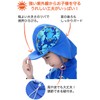 (RONGUI) Kids Children Swimming UV Cap (Navy, M 20.5 -