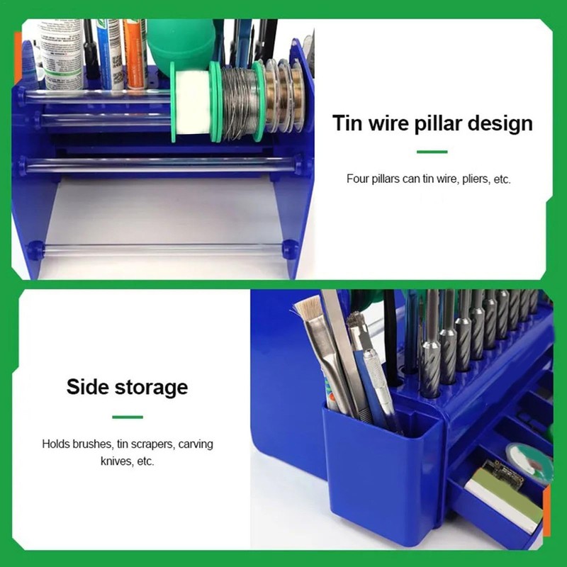 Screwdriver Case, Storage Tool Box with Drawer, 26 Holes, Multi-Functional