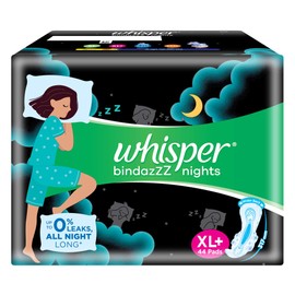 Whisper Ultra Night Sanitary Pads for Women, XL+ 30 Napkins