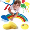 4 Pcs Round Painting Sponge WAFJAMF 2.96inch Yellow Craft Sponges