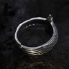 Yocoyee Retro Eagle Ring Thai Silver Feather Hawk Falcon Adjustable