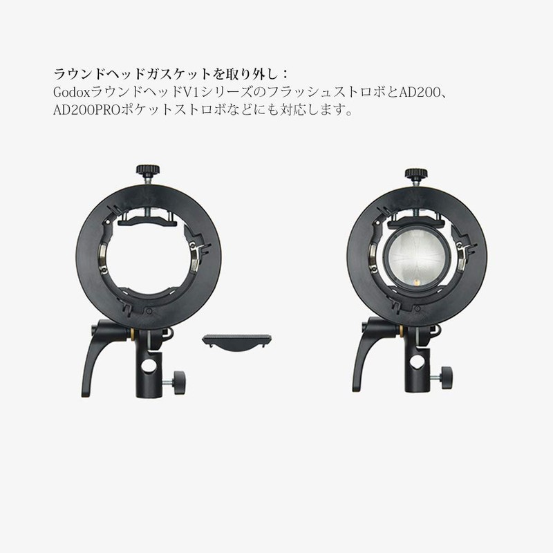 Godox S2 Upgraded S-Type Bracket Bowens Mount Removable Gasket Compatible