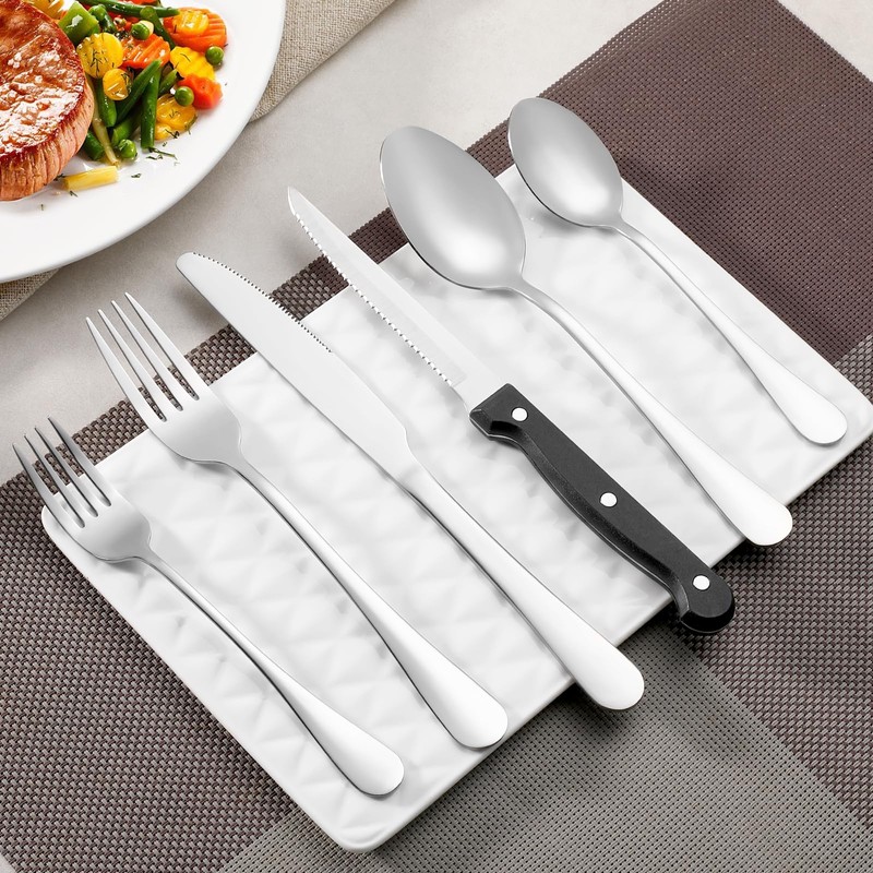 Steak Knives Set of 8, Sharp Triple Rivet Steak Knife