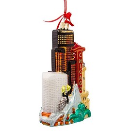Kurt Adler C4582 Chicago Ornament, 5 inches, Multicolor