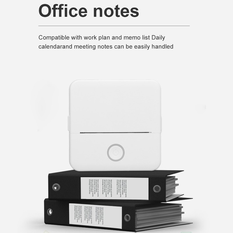Mini Thermal Printer Portable Pocket Tool for Student with Paper