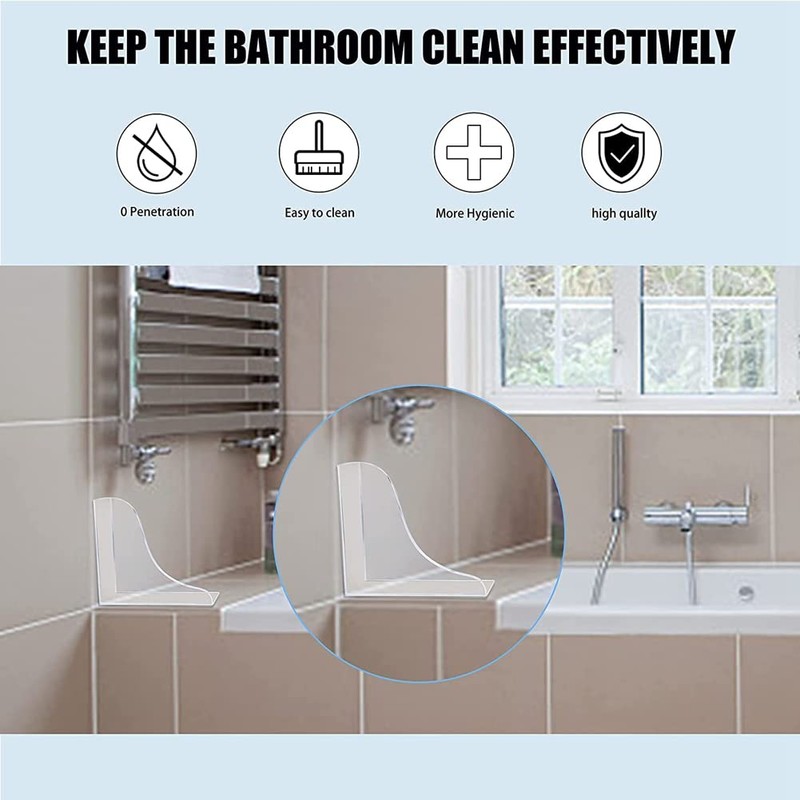 Lrtzizy 2PCS Clear Acrylic Corner Splash Guards Shower Bathtub Splash