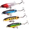 YUEMING Set of 4 Artificial Lure Fishing Lure Wobbler Set,