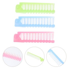 Beavorty 3pcs Foldable Travel Hair Brush Compact Static Wide Tooth Combs for Easy Detangling Ergonomic Portable Styling Tools