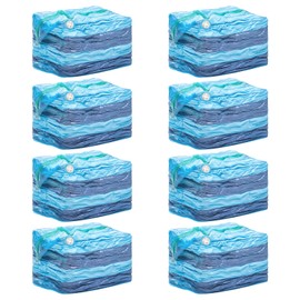 TAILI 8 Pack Vacuum Storage Bags, Jumbo Cube (31x40x15 Inch), Extra Large Vacuum Seal Bags for Clothing, Comforters, Blankets, Bedding, Sweater, Space Saver, Closet Organizers, Blue