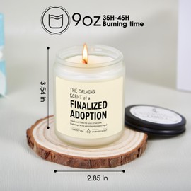 Adoption Gifts for Girls, Boys, Adoptive Parents, New Family Beginnings Gift for Newly Adopted Mom Adoptive Dad, Adoption Day Gifts for Family, Lavender Scented Candle with Gift Box