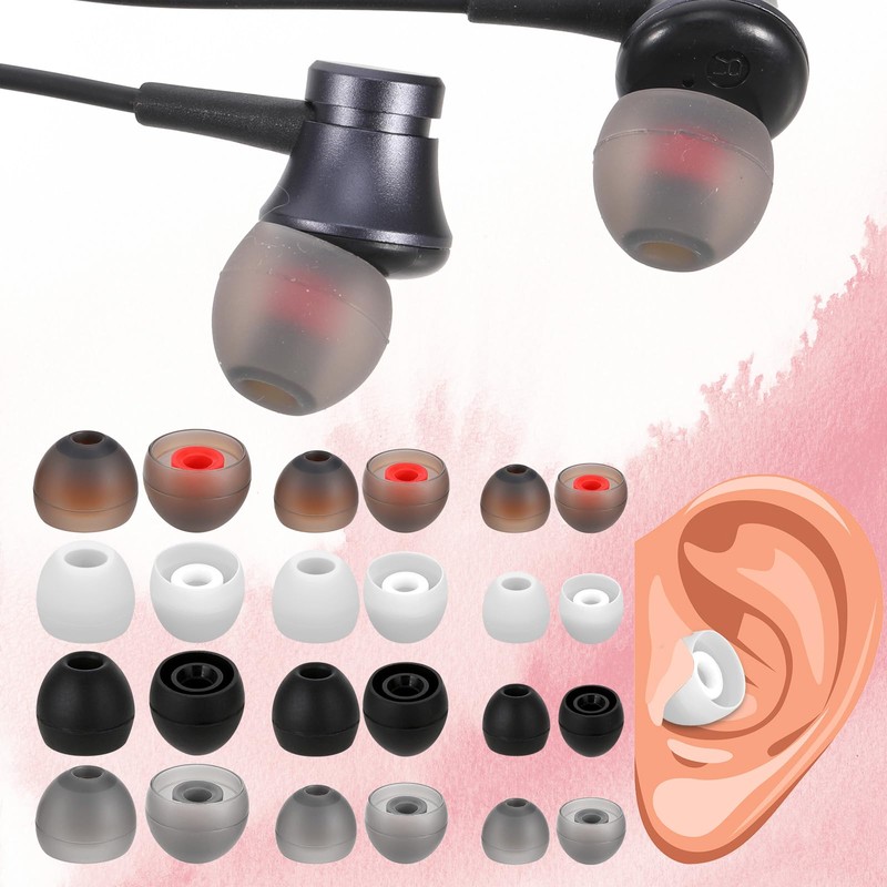 24 Pairs Earbuds Cap，Silicone Replacement Earbud Tips, Earbud Covers Ear