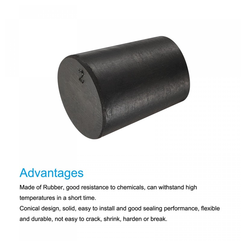 sourcing map Pack of 10 Tapered Rubber Caps 16 mm