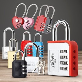 Key & Password Security Locks for Gates, Lockers, and Hardware Dial 4-Digit Color Lock Red 3ea