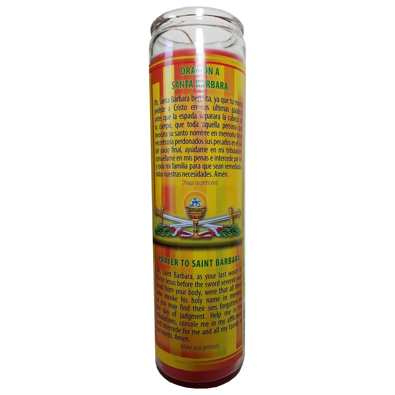 Santa Barbara Red Pillar Devotional Candle