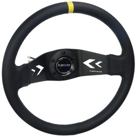 NRG Innovations RST-022R-Y Reinforced Steering Wheel (NRG Arrow cut out two spoke 350mm Sport Stereing Wheel)
