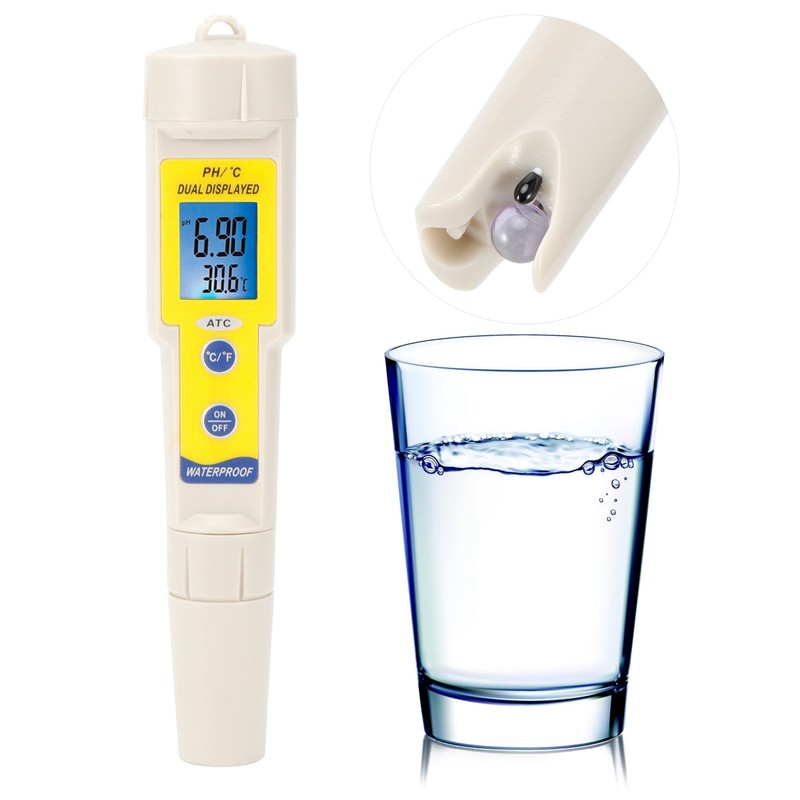 PH Meter Autocorrection Water Quality Tester Portable Waterproof Aquarium Detection