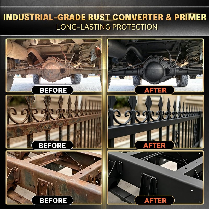 2-in-1 Rust Converter Paint & Metal Primer, 35 oz Black