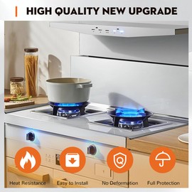 Stove Gap Covers Stainless Steels,Cooker Gap Fillers, Protectors,2 Pack Cooker Trim Kits,Heat Resistant And Easy To Clean,Adjustable Length 13.7” to 27.5”