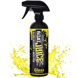 Boat Juice 2in1 Boat Glass Cleaner & Anti-Fog Spray | Boat Cleaner for Glass, Windows, & Electronic Screens | Lemon Drop Scent | Marine Detailing & Cleaning Supplies, Accessories | Made in USA (16oz)