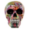 Puckator Rainbow Marble Effect Skull Ornament - Home Decoration -