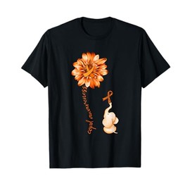 Elephant Sunflower Orange Ribbon COPD Awareness T-Shirt