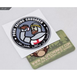 MILSPEC MONKEY MIL-SPEC MONKEY MSM PORK - CRUSADER DECAL SWAT STICKER