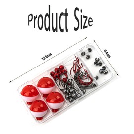 46Pcs Fishing Tackle Kit Basic Fishing Bobbers Tackle Kit,Included Hooks Sinkers Weights Beginners Fishing Starter Kit for Trout Bass Catfish Panfish