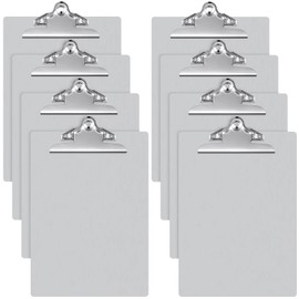 Mimorou 8 Pcs Metal Clipboard Heavy Duty Aluminum Clipboards 12 x 9 Inch Metal Clip Board with Low Profile Clip A4 Letter Size Document Holder for Office School Medical Jobsite Laboratory