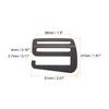 sourcing map Metal G Hooks Webbing Buckles, 4Pcs 1.5" 38mm