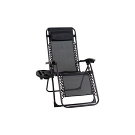 Sun-Ray 213073OVR1P Oversized Zero Gravity Chair, Black