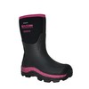Dryshod Womens Arctic Storm Extreme-Cold Conditions Winter Mid Boot Black/Cranberry