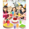 ZblPyro 120pcs Rainbow Party Plates Cups and Napkins for 40