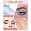 Sparkle Monochrome Eyeshadow Palette, Pink Glitter Shimmer Highly Pigmented Eye