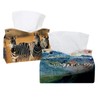 2 Pack Tissue Box Cover Holder, Alligator Head Rectangle Leather