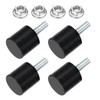 sourcing map 4Pcs M6 Thread Rubber Mounts, Vibration Isolators, Cylindrical