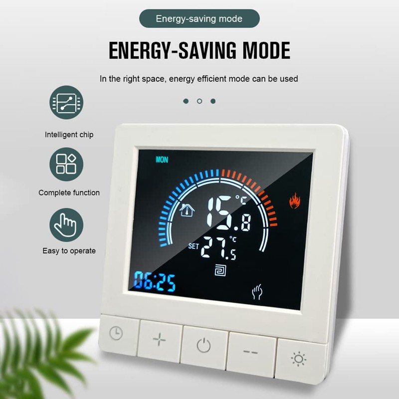 Irfora Programmable Digital Thermostat with Child Lock, WiFi LCD Display,