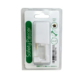 Safety Piercer (Medical Stainless Steel) 16 Gauge 0.1 inch (3 mm) Long Solid Gold Treated Flat Star