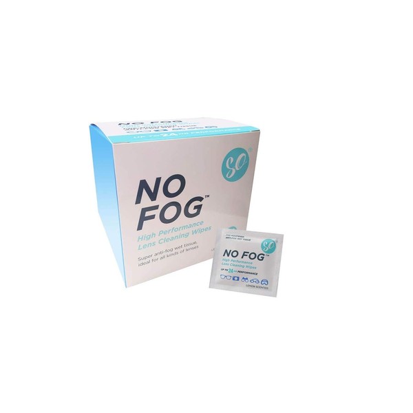 100 Pack Anti Fog Cleaning Wipes, Suitable for All Types of Lenses, Glasses and Spectacles, Up to 24 Hours Protection Against Steaming Condensation and Static Discharges, High Performance Fog Wipes