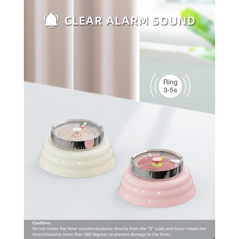 Tiergrade Kitchen Timer, Reminder Timer 360 Degree Rotating Mechanical Timer,