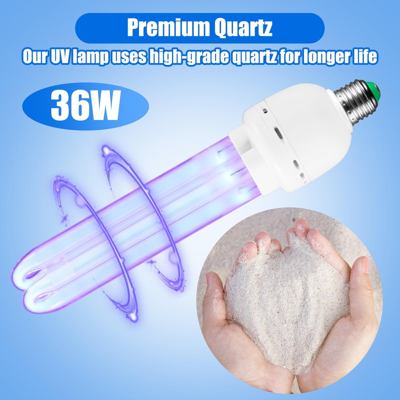 Tesiplz 36W UV Light UVC Lamp with Remote Control |