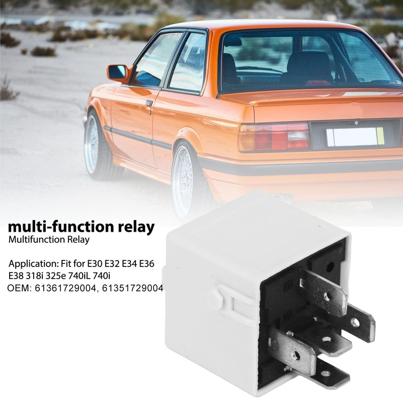 Fuel Injection Relay, 5 Pin 12V Multi Purpose Relay, 61361729004