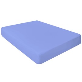 Fitted Sheet 100% Egyptian Cotton 200 Thread Count 25cm Deep Fitted Bed Sheet Hotel Quality Soft & Crisp Cotton Bedding Set (Blue, Single)