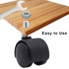 SWZHAI 1 Inch Plastic Casters Set of 4, M8 Threaded
