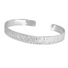 Treasure Bay 7mm 925 Sterling Silver Hammered Bangle Bracelet -