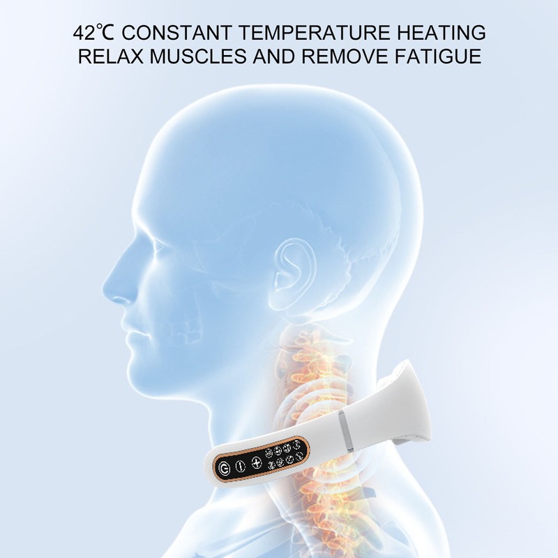 Electric Neck Massager Hot Compress 6 Modes 15 Gears Reduce