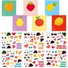 Valentines Day Make a Face Fruit Cards and Stickers 24Pack