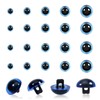 TOAOB 50pcs Blue Sew On Eyes 9mm to 15mm Plastic