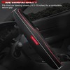 Ouzorp Cubierta duradera de piel para volante de coche, rojo