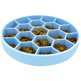 Mr. Peanut's Interactive Slow Feed Dog Bowl, Fun Healthy Bloat Stop Feeder (Small)